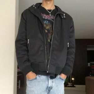 Black bomber jacket